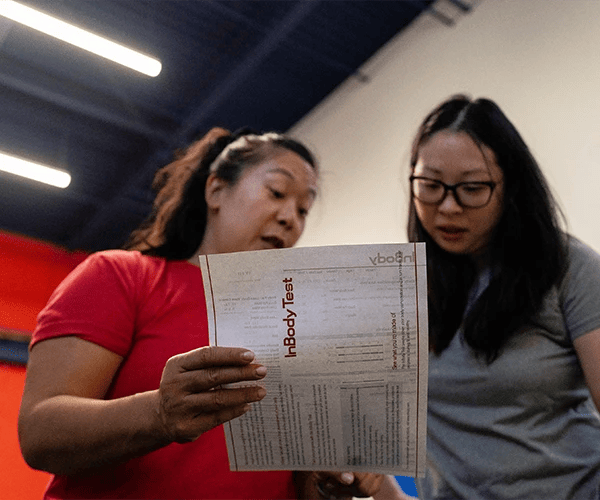 analyzing a body composition test